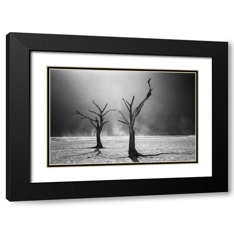 Afterlife Black Modern Wood Framed Art Print with Double Matting by Fegari