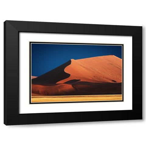 Curves In Color Black Modern Wood Framed Art Print with Double Matting by Guillemot, Mathilde