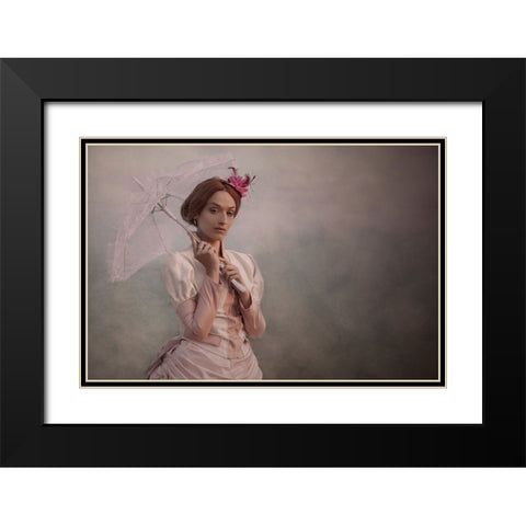 A Walk Black Modern Wood Framed Art Print with Double Matting by Mest, Olga