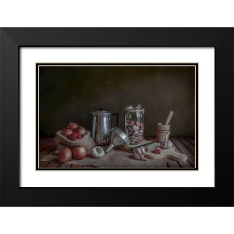 Morning Light Black Modern Wood Framed Art Print with Double Matting by Perfoncio, Margareth