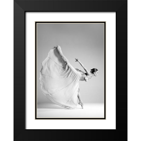 Butterfly Black Modern Wood Framed Art Print with Double Matting by Branicki, Arkadiusz