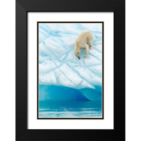 Vertigo Black Modern Wood Framed Art Print with Double Matting by Gil Raga, Joan