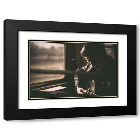 The Sound Of  Your Heart Black Modern Wood Framed Art Print with Double Matting by Jasper Blum, David