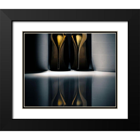 Gold Black Modern Wood Framed Art Print with Double Matting by Schottstaedt, Erik