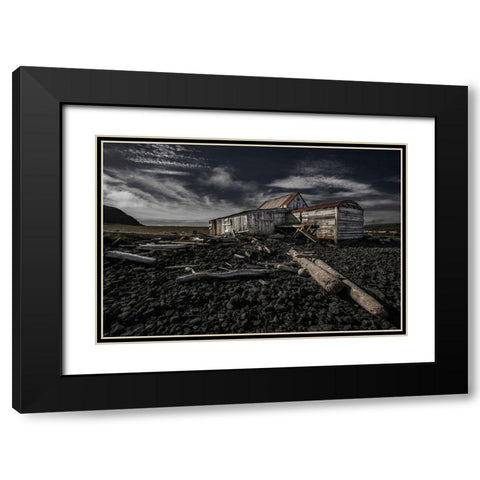 Wood Black Modern Wood Framed Art Print with Double Matting by Ingibergsson, Bragi
