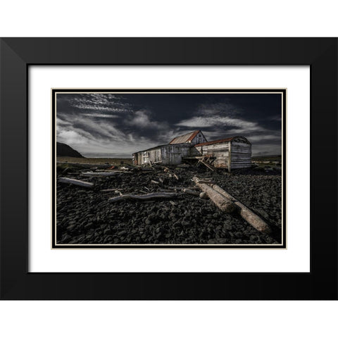 Wood Black Modern Wood Framed Art Print with Double Matting by Ingibergsson, Bragi