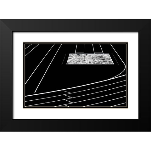 Far To The Jump Black Modern Wood Framed Art Print with Double Matting by Margenfeld, Arne