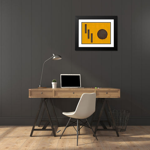 Orange 1110. Black Modern Wood Framed Art Print with Double Matting by Verschelden, Harry