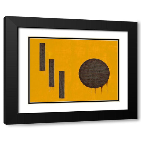 Orange 1110. Black Modern Wood Framed Art Print with Double Matting by Verschelden, Harry