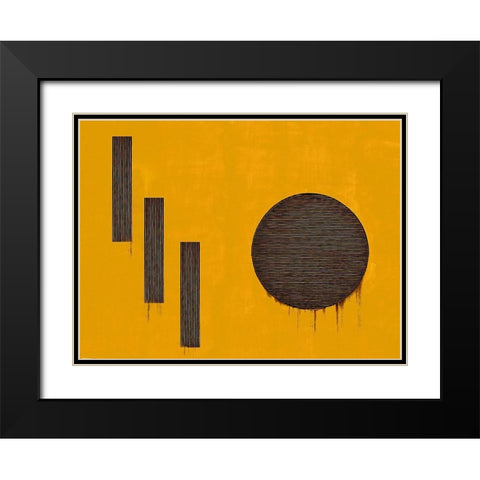 Orange 1110. Black Modern Wood Framed Art Print with Double Matting by Verschelden, Harry