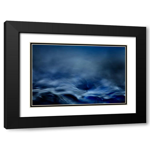 Blue Fantasy Black Modern Wood Framed Art Print with Double Matting by Marthinussen, Willy