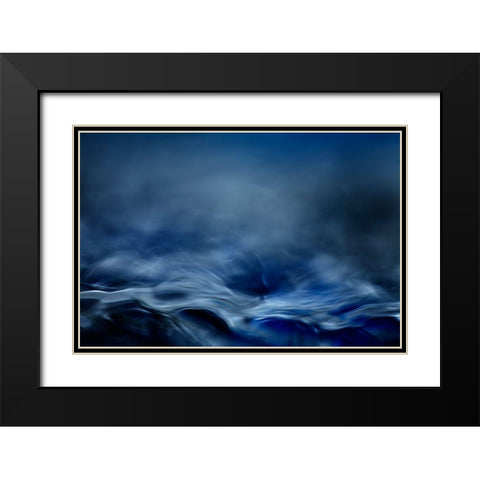 Blue Fantasy Black Modern Wood Framed Art Print with Double Matting by Marthinussen, Willy