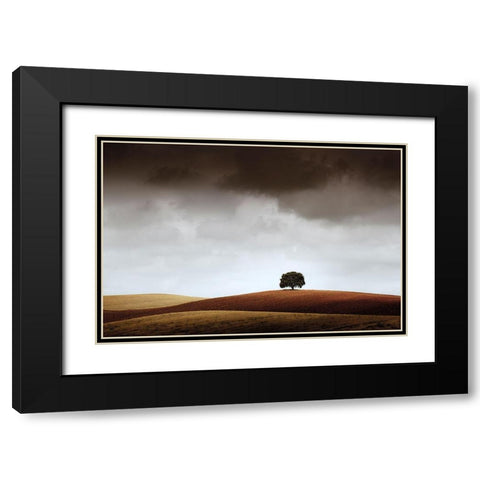 Tuve Que Pararme Al Verla Black Modern Wood Framed Art Print with Double Matting by Merchan, Alberto