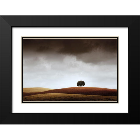 Tuve Que Pararme Al Verla Black Modern Wood Framed Art Print with Double Matting by Merchan, Alberto