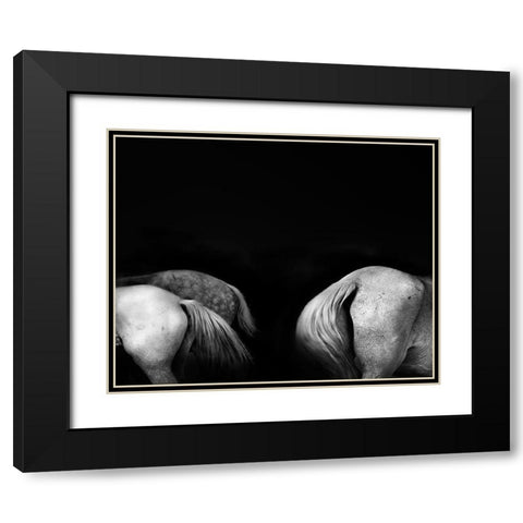 Tail Ends Black Modern Wood Framed Art Print with Double Matting by Wride, Linda
