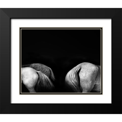 Tail Ends Black Modern Wood Framed Art Print with Double Matting by Wride, Linda