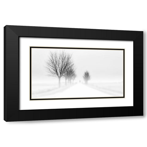 My Tiny World Black Modern Wood Framed Art Print with Double Matting by Tuinenga, Jacob