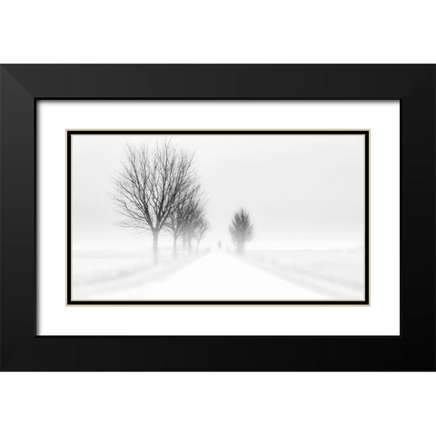 My Tiny World Black Modern Wood Framed Art Print with Double Matting by Tuinenga, Jacob