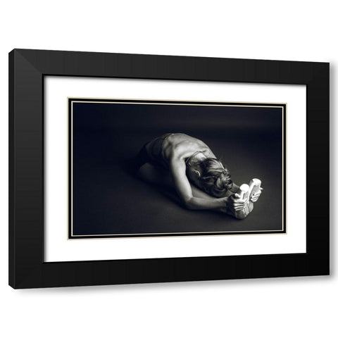 Communication Black Modern Wood Framed Art Print with Double Matting by Amos, Nir