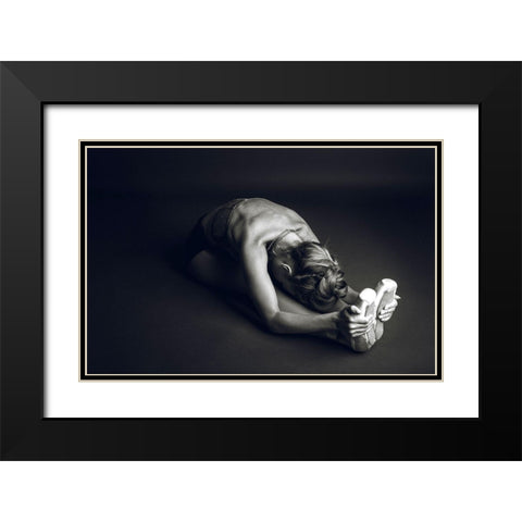 Communication Black Modern Wood Framed Art Print with Double Matting by Amos, Nir