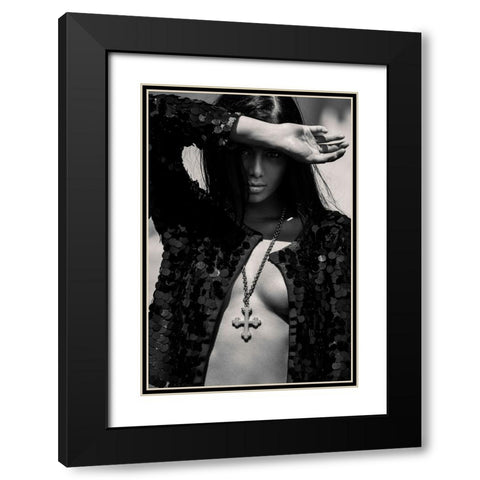 Bara Black Modern Wood Framed Art Print with Double Matting by Krystynek MQEP, Martin