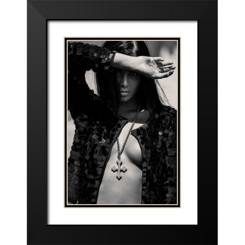 Bara Black Modern Wood Framed Art Print with Double Matting by Krystynek MQEP, Martin