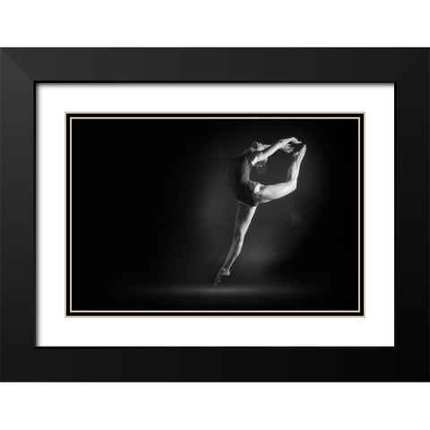 Tom Black Modern Wood Framed Art Print with Double Matting by Nissim, Elad