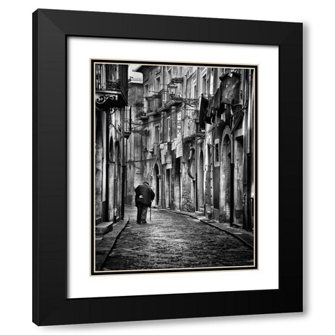 I Am... Black Modern Wood Framed Art Print with Double Matting by Parricelli, Gennaro