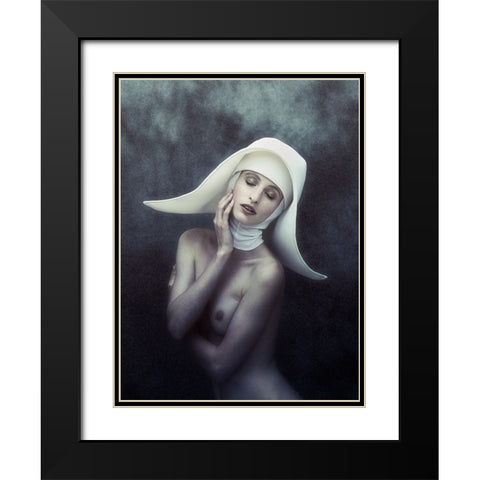 Blessings Black Modern Wood Framed Art Print with Double Matting by kenp