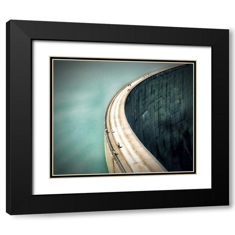 The Dam ... Black Modern Wood Framed Art Print with Double Matting by Cseresnjes, Anna