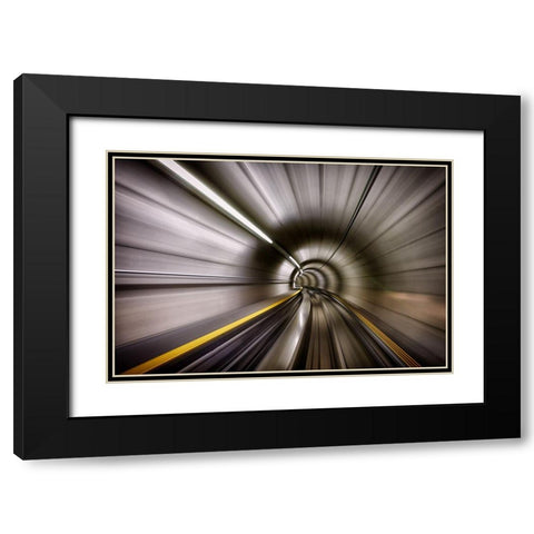 In Black Modern Wood Framed Art Print with Double Matting by Ustinov, Sergei