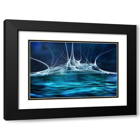 Alien Waters No2 Black Modern Wood Framed Art Print with Double Matting by Marthinussen, Willy