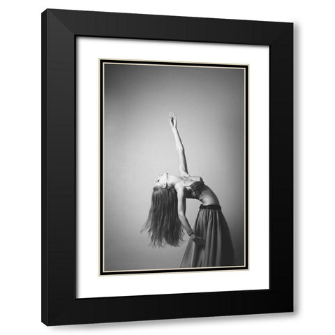 Martina Black Modern Wood Framed Art Print with Double Matting by Conti, Simone
