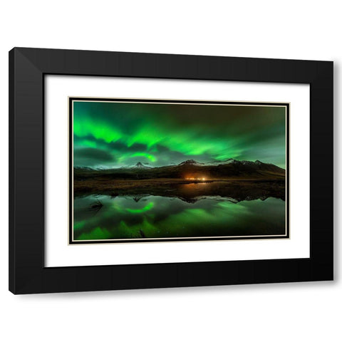 Wind To Northern Ligths Black Modern Wood Framed Art Print with Double Matting by Martin Castan, David