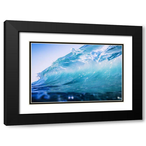 Glass Wave Black Modern Wood Framed Art Print with Double Matting by Firsov, Arti