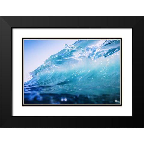 Glass Wave Black Modern Wood Framed Art Print with Double Matting by Firsov, Arti