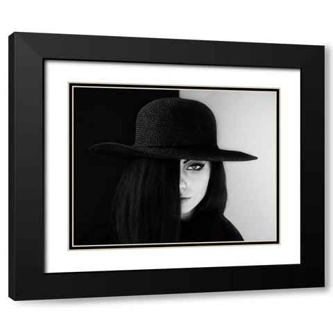 Checkmate Black Modern Wood Framed Art Print with Double Matting by Kostadinov, Bobby