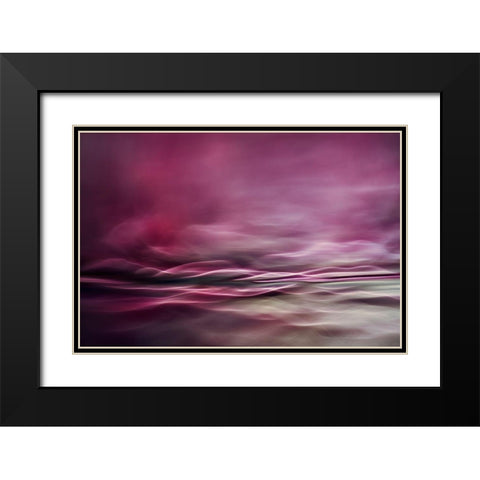 Water Colours Black Modern Wood Framed Art Print with Double Matting by Marthinussen, Willy