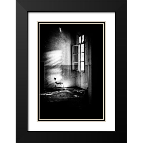Speaks True-Who Speaks Shadows Black Modern Wood Framed Art Print with Double Matting by Milovich, Traven