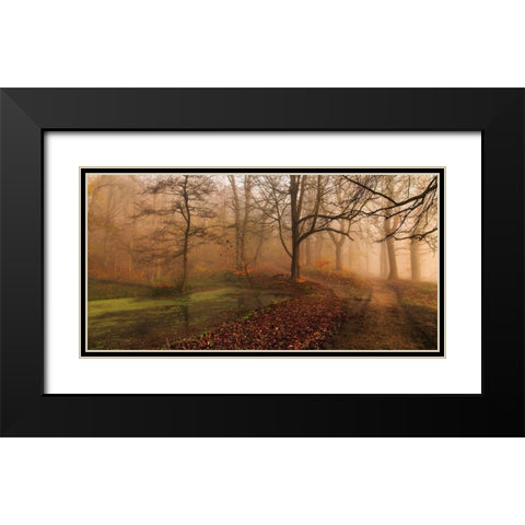 Which Path Ii Black Modern Wood Framed Art Print with Double Matting by Londal, Leif