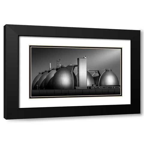 Eggs Black Modern Wood Framed Art Print with Double Matting by Rauwerdink, Jan