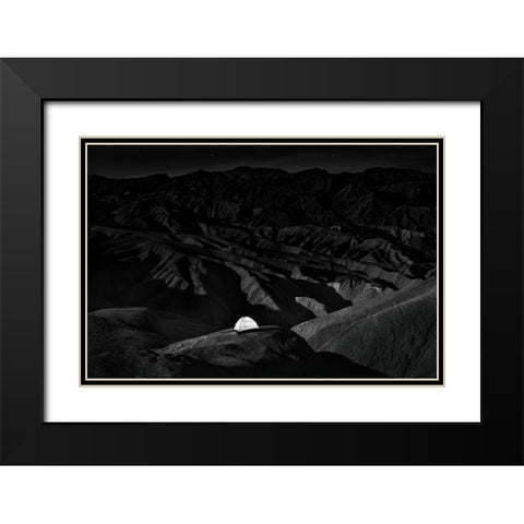 On The Rock Black Modern Wood Framed Art Print with Double Matting by Chenglu, Simon