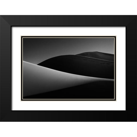 Dune Iii. Black Modern Wood Framed Art Print with Double Matting by Kravanja, Jure