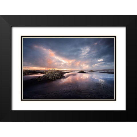 Black Sand Black Modern Wood Framed Art Print with Double Matting by Martin Castan, David