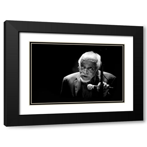 Jazz Black Modern Wood Framed Art Print with Double Matting by Simoes, Goncalo