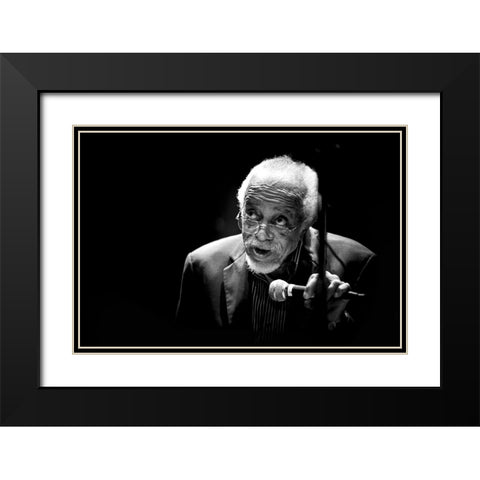 Jazz Black Modern Wood Framed Art Print with Double Matting by Simoes, Goncalo
