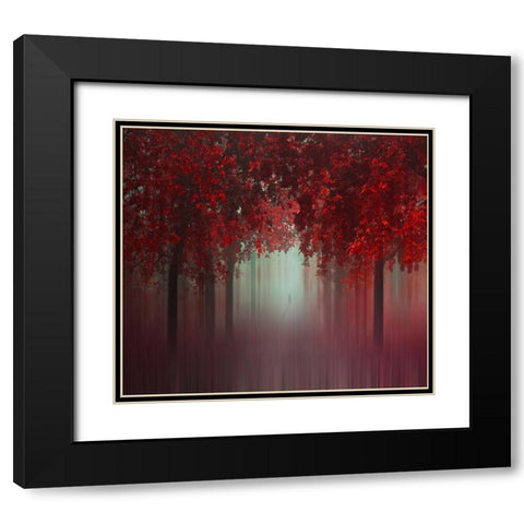 Out Of Love Black Modern Wood Framed Art Print with Double Matting by Neer, Ildiko