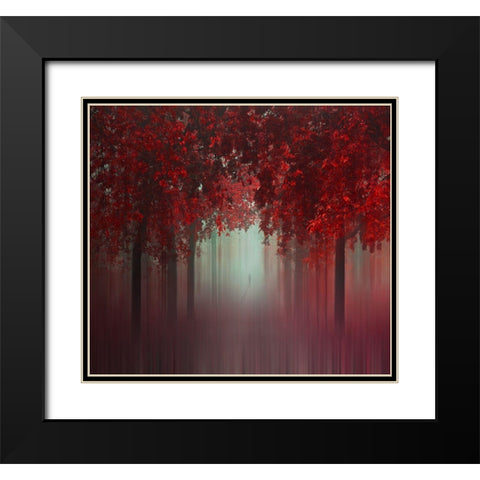 Out Of Love Black Modern Wood Framed Art Print with Double Matting by Neer, Ildiko