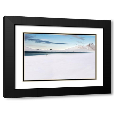Lost In Iceland Black Modern Wood Framed Art Print with Double Matting by Luca, Liloni