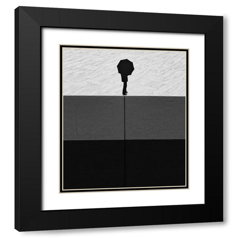Brighter Days Black Modern Wood Framed Art Print with Double Matting by Abrantes, Paulo